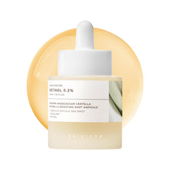 Skin1004 Retinol 0.2% Boosting Shot Ampoule bottle pour for smoother skin.