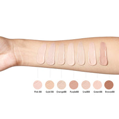 SKIN79 BB Cream texture closeup emphasizes smooth, moisturized look.