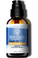 SkinDaily Niacinamide Serum face bottle for brightening and smoothing skin.