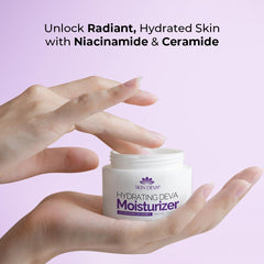 SKIN DEVA hydrating moisturizer bottle back label showing ingredients