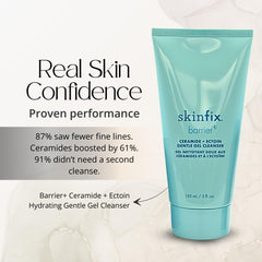 Skinfix Barrier Bundle packaging display, refillable design supports sustainable skincare routines