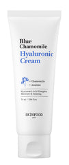 SKINFOOD 1957 Blue Chamomile Hyaluronic Cream bottle front highlights vegan hydration