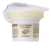SKINFOOD 1957 Egg White Pore Mask jar highlights pore-tightening clay formula