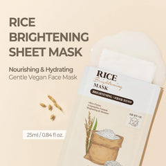 SKINFOOD 1957 Rice Daily Sheet Mask cream-essence close-up delivers hydration