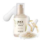 Skinfood 1957 Rice Serum bottle closeup showing premium glow preparation