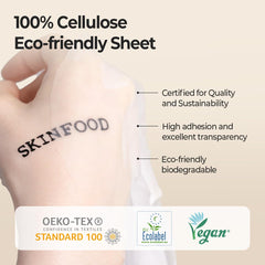 SKINFOOD Potato Madecassoside Daily Sheet Mask hydration close-up highlights deep moisture.