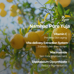 SKINFOOD Yuja C Vita Daily Sheet Mask on face for hydration