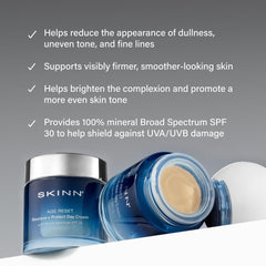 SKINN Age Reset daily-use application close-up for easy morning routine