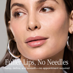 Texture close-up of Lip6X serum showing silky, non-sticky finish.