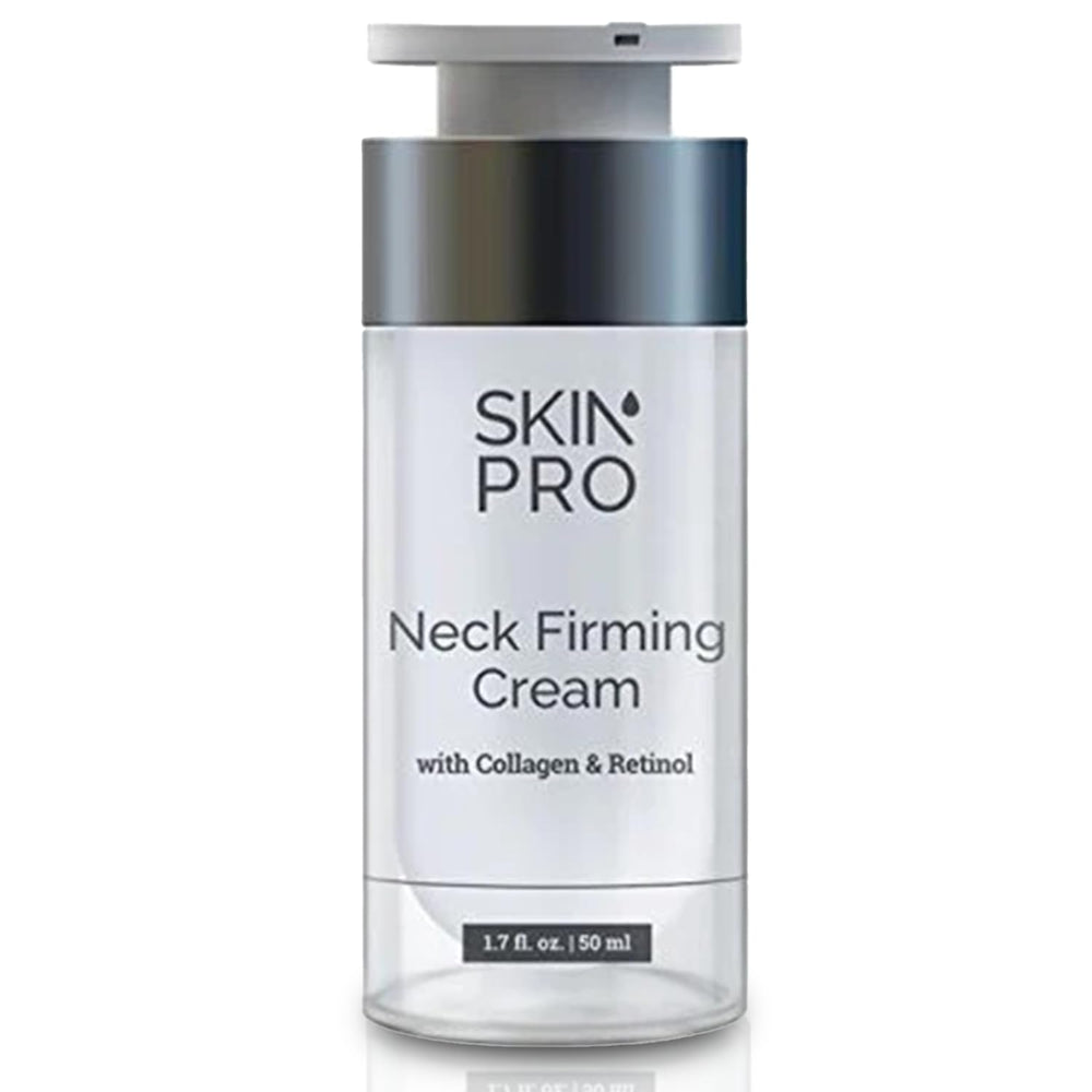 SkinPro Neck Firming Cream bottle pour demonstrates easy application