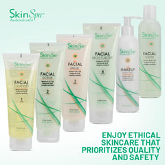 SkinSpa face wash scrub kit showing multi step routine for daily cleansing and exfoliation