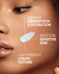 SKINTIFIC Face Moisturizer gel texture close-up highlights fast absorption and a non-greasy finish.