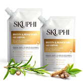 SKUPHI Rosemary Amino Acid Shampoo bottle on bathroom shelf for daily scalp care