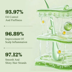 Close-up of scalp during wash with SKUPHI shampoo, feeling refreshed