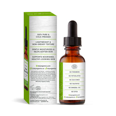Sky Organics Sweet Almond Oil being applied for soft, non-greasy moisture.