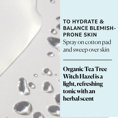 Sky Organics Tea Tree & Witch Hazel toner evokes a clean, cool sensation with each cotton pad use.