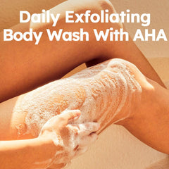Skybottle Body Wash with apple fruit extract for mild daily exfoliation.