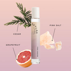 Skylar Pink Canyon box packaging highlights cruelty-free and vegan fragrance values.