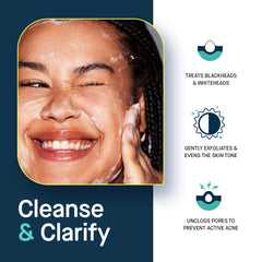 SLMD Salicylic Acid Cleanser applied on the face with gentle massage.