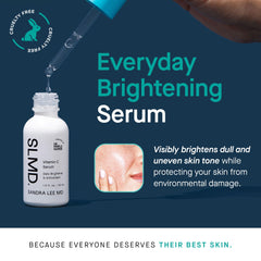 SLMD Vitamin C Serum with hyaluronic acid dropper dispensing hydration
