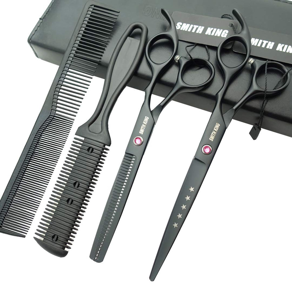 Smithking 7.0-inch hair cutting scissors with case for precise professional grooming