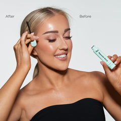 Smooth Stick natural finish shine wand for a soft, non-greasy look.