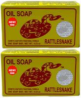Snake Oil Soap rattlesnake bar close-up for natural daily cleansing