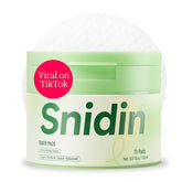 Snidin Toner Pads jar close-up for hydration and glow