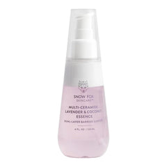 Snow Fox Skincare multi-ceramide serum bottle delivers rich hydration.