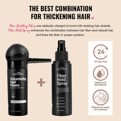 SNOWSEN fiber hold spray locks fibers for all-day wear.