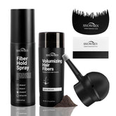 SNOWSEN hair fibers kit with spray applicator for precise thinning-area coverage.