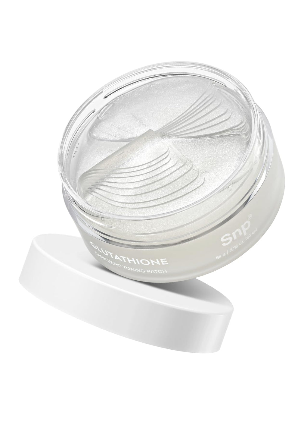 SNP 99% Glutathione Eye Patch packaging highlights antioxidant care for brighter under-eye skin.