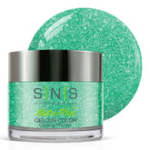 SNS Healthy Natural Nails Sassy Lingerie green shimmer jar for vibrant at-home color