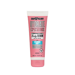 Soap & Glory Hydrate Expectations serum bottle highlighting deep hydration.