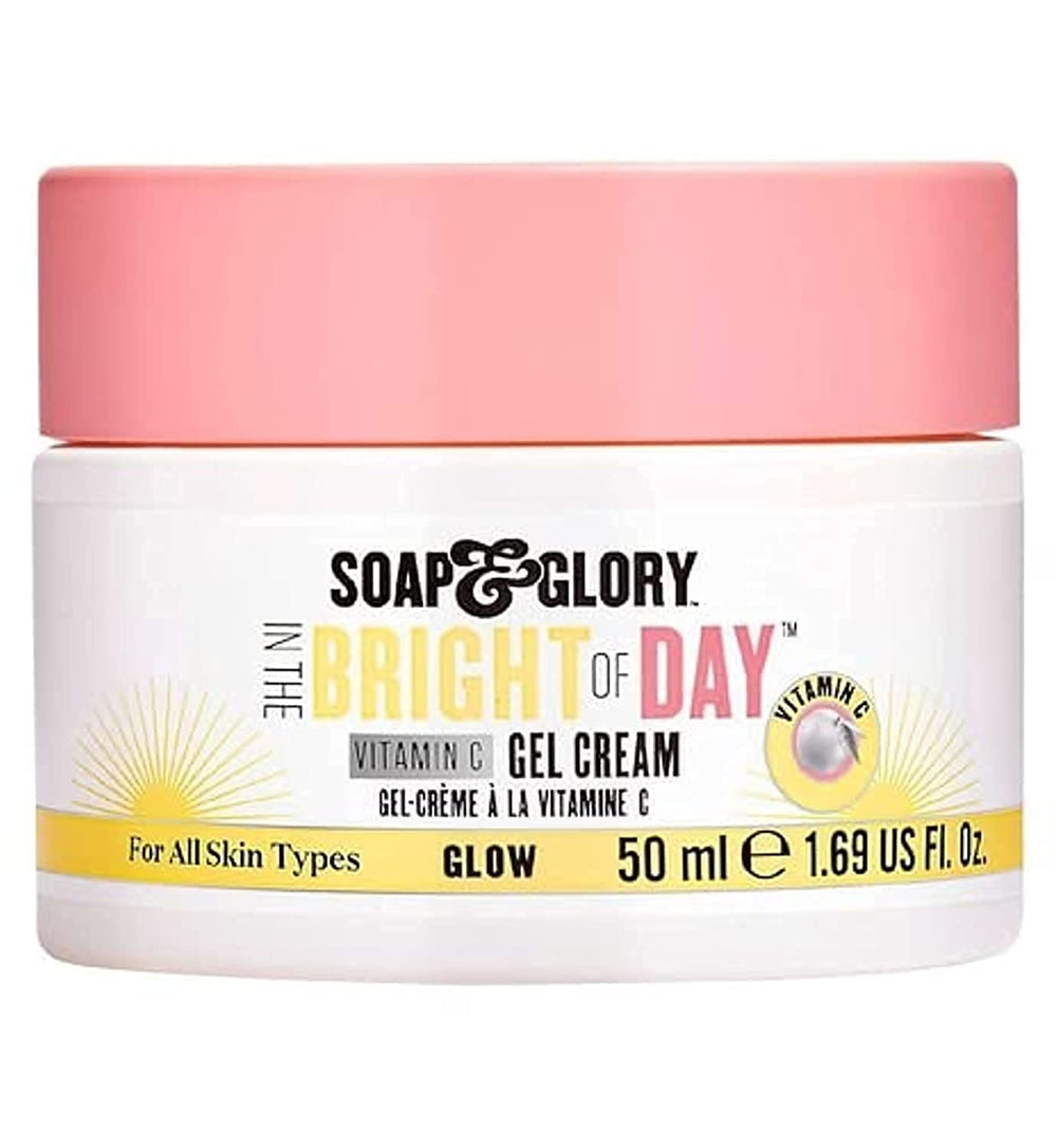 Soap & Glory Bright Day Gel Cream bottle with quick hydration for morning routine