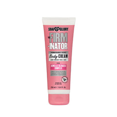 Soap & Glory The Firm-inator bottle front for firming body care.
