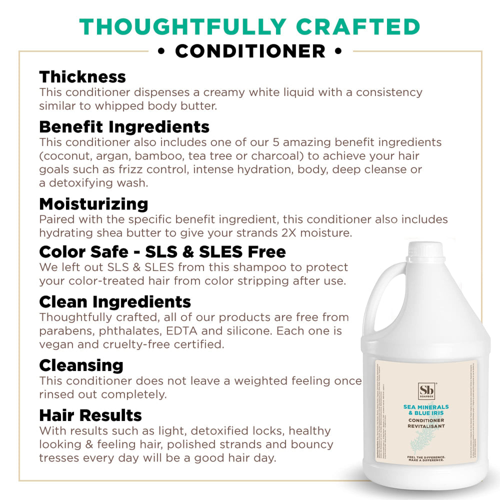 Soapbox Hair Conditioner Sea Minerals and Blue Iris pour demonstrates easy refilling.