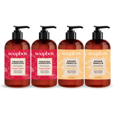 Soapbox Spiced Vanilla bottle showing moisturizing hand wash texture