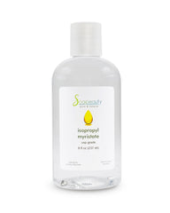Soapeauty Isopropyl Myristate bottle closeup reveals a silky cosmetic-grade emollient.