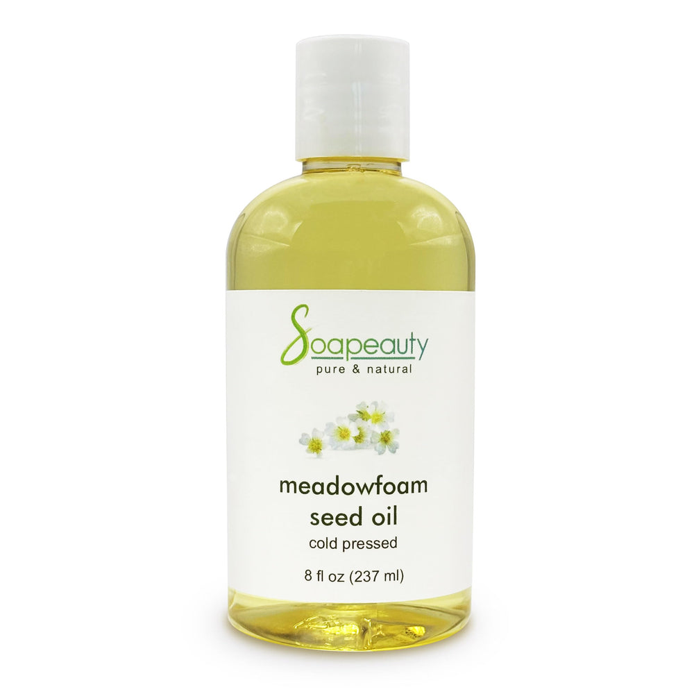 Soapeauty Meadowfoam Seed Oil bottle highlighting pure, antioxidant-rich skin hydrator.