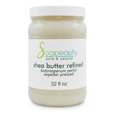 Soapeauty Shea Butter odorless expeller-pressed jar, smooth base for skins.