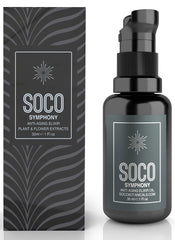 SOCO Symphony anti-aging elixir bottle showcasing sea buckthorn glow