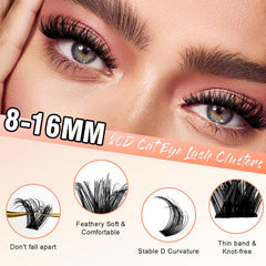 SOFENIDA lash clusters with 18 lashes per row for fuller DIY sets