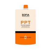 Sofia by Ode PPT bottle pouring, hydrating mask for smoother, more manageable hair.