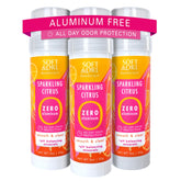 Soft & Dri Sparkling Citrus stick for all-day freshness.
