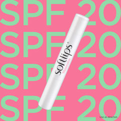 SoftLips Watermelon lip balm shows a smooth, even glide on lips.