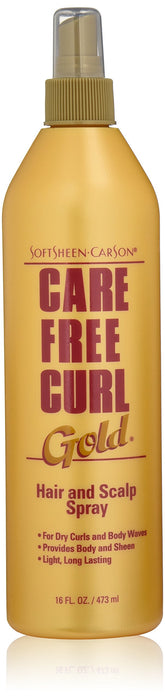 SoftSheen-Carson Care Free Curl Gold spray bottle ready to refresh curls