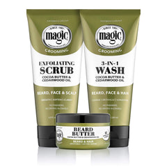 SoftSheen Magic Beard Wash cleanses and conditions hair for daily softness.