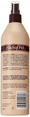 SoftSheen-Carson Sta-Sof-Fro spray in hand demonstrating even application for curls
