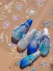 SOFTSOUL Fireworks 5D embossed design for bold, long-lasting manicure at home.